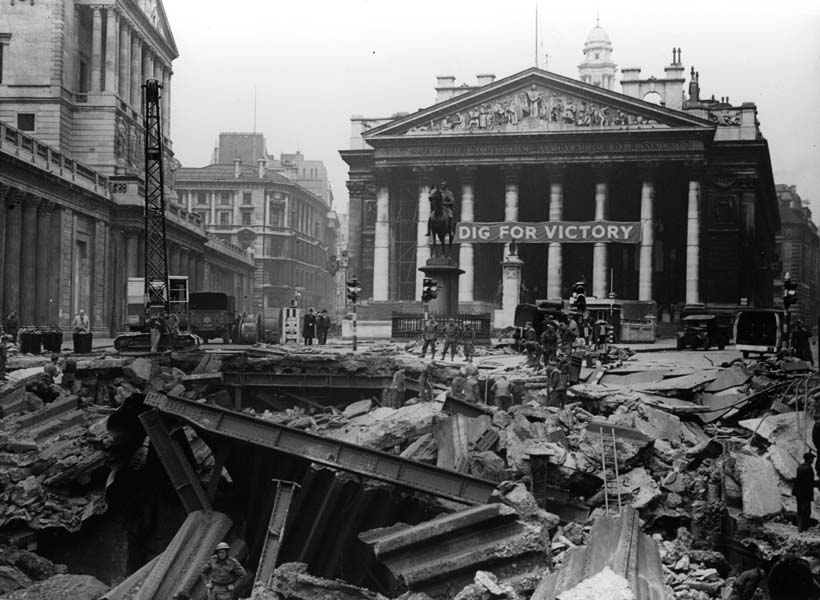 Blitz Damage Bank Underground, Royal Exchange (Linked Museum London) 